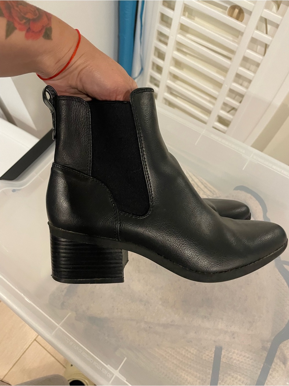 Call It Spring Black Leather-Look Chelsea Ankle Boots